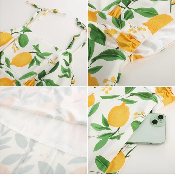 Lemon Print Sleeveless Dress - Picture 2 of 5
